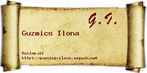 Guzmics Ilona névjegykártya